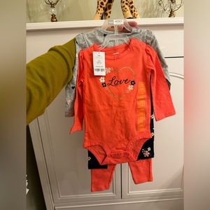 Carters 4 piece girls set 12M NWT